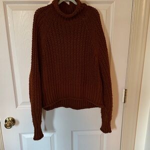 H&M Rich Brown Cowl Neck Sweater